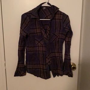 Blue plaid flannel